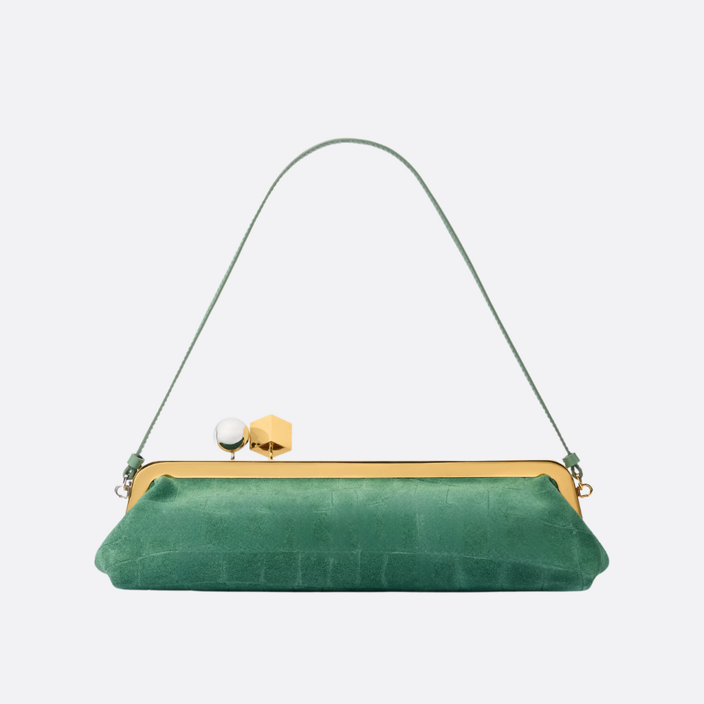 Wildleder Clutch mit Kroko-Effekt - BloxBag