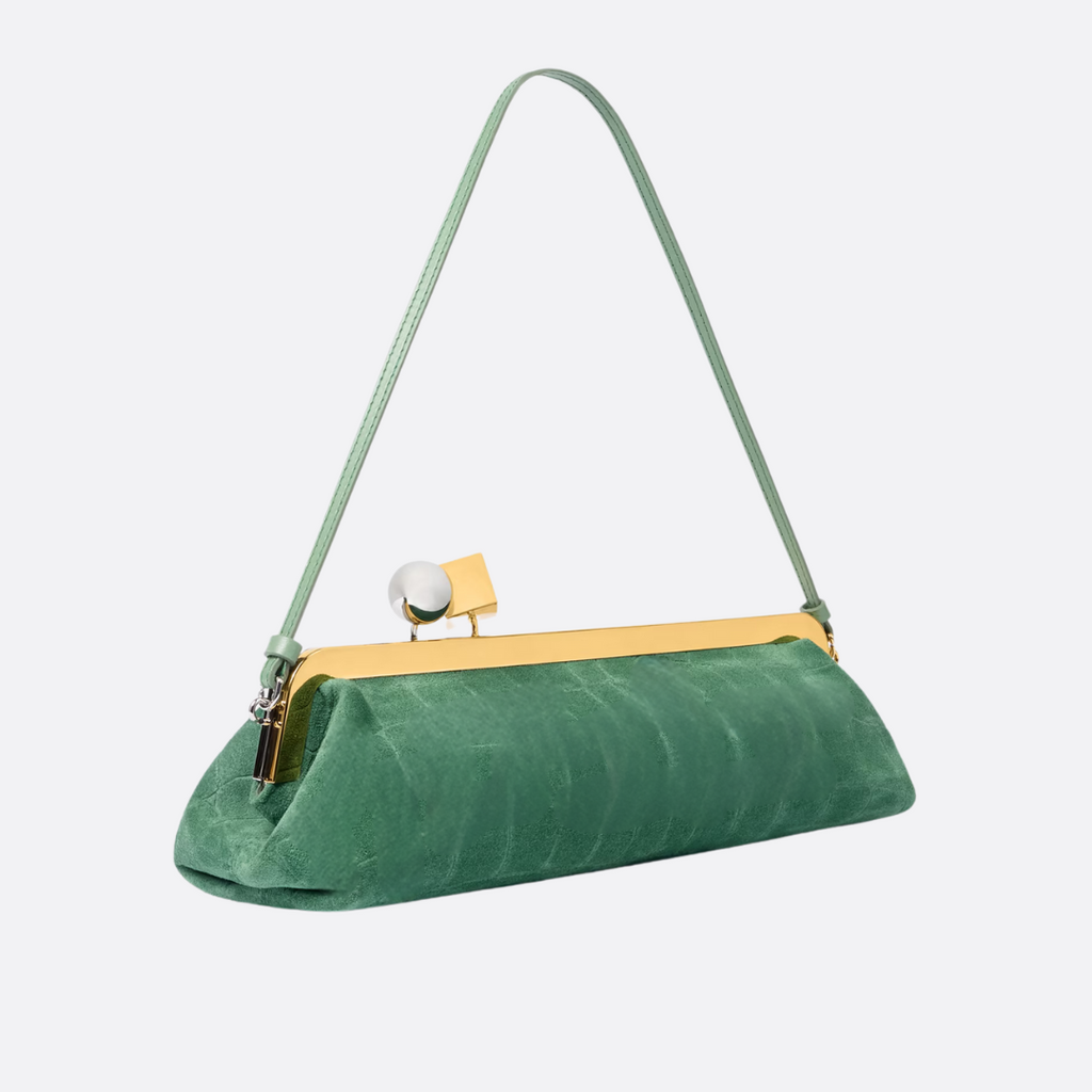 Wildleder Clutch mit Kroko-Effekt - BloxBag